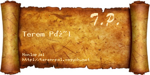 Terem Pál névjegykártya